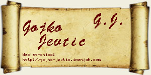 Gojko Jevtić vizit kartica